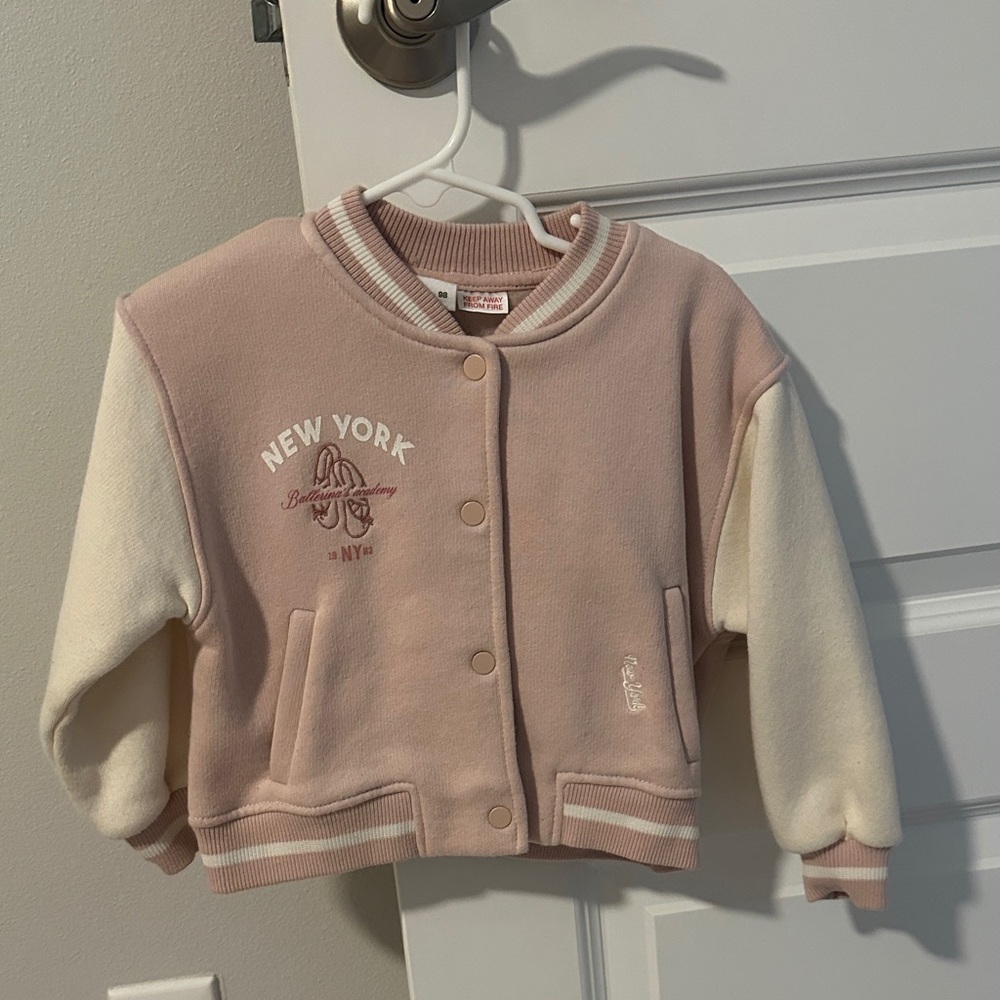 Zara Pink and Cream Kids Jacket